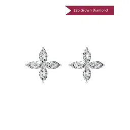 Sparkles Lab Grown Diamond 14k (585) White Gold Earrings for Women-picture-39