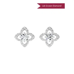 Sparkles Lab Grown Diamond 14k (585) White Gold Earrings for Women-picture-16
