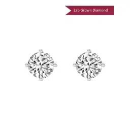Sparkles Lab Grown Diamond 14k (585) White Gold Earrings for Women-picture-35