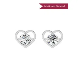 Sparkles Lab Grown Diamond 14k (585) White Gold Earrings for Women-picture-10