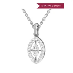 Sparkles Lab Grown Diamond 14k (585) White Gold Pendant for Women-picture-32