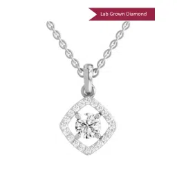 Sparkles Lab Grown Diamond 14k (585) White Gold Pendant for Women-picture-33