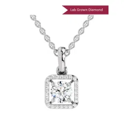 Sparkles Lab Grown Diamond 14k (585) White Gold Pendant for Women-picture-31
