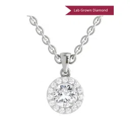 Sparkles Lab Grown Diamond 14k (585) White Gold Pendant for Women-picture-40