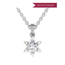 Sparkles Lab Grown Diamond 14k (585) White Gold Pendant for Women-picture-41