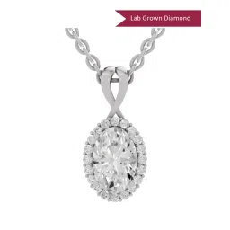 Sparkles Lab Grown Diamond 14k (585) White Gold Pendant for Women-picture-22