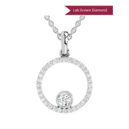 Sparkles Lab Grown Diamond 14k (585) White Gold Pendant for Women image 1