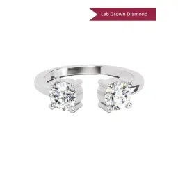 Sparkles Lab Grown Diamond 14k (585) White Gold Ring for Women-picture-14