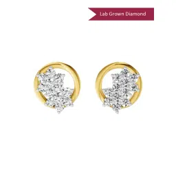 Sparkles Lab Grown Diamond 14k (585) Yellow Gold Earrings for Women-picture-11