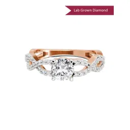 Sparkles Rose Gold Lab Grown 39 Diamond 14KT 1ct Infinity Ring For Women-picture-32