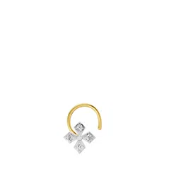 Sparkles Women 14 KT Gold Nosepin With 0.04 Carat Round Cross Lab Grown Diamond- 0.54 g-picture-44