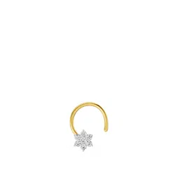 Sparkles Women 14 KT Gold Nosepin With 0.07 Carat Round Floral Lab Grown Diamonds- 0.58 g-picture-24