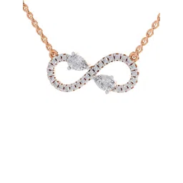 Sparkles Women 14KT Gold 0.98 Ct Lab Grown Infinity Diamond Necklace-picture-34