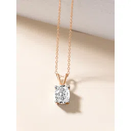 Sparkles Women 14Kt Gold 4 Prong Solitaire Pendant 0.5 Carat Lab Grown Diamond - 0.65 g-picture-36
