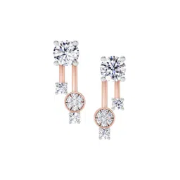 Sparkles Women 14Kt Rose Gold With 0.61 Carat Lab Grown Diamond Drop Earrings - 2.46 g-picture-26