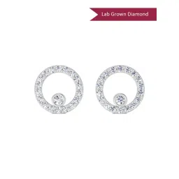 Sparkles Yellow Gold Lab Grown Diamond 14KT 1.23ct Round Stud Earring For Women-picture-18