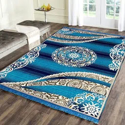 sparrow world Blue Chenille Carpet-picture-24