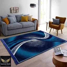 sparrow world Blue Chenille Carpet-picture-14