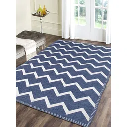 Sparrow world Grey & Blue Printed Chennille Carpet-picture-34