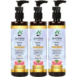 SPARSHAM-NATURE'S TOUCH Set Of 3 British Rose Shower Gel - 210 ml Each-picture-28