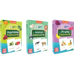 spartan kids Animal,Vegetables and Fruit Flash Cards For Kids(set of 3)-picture-11