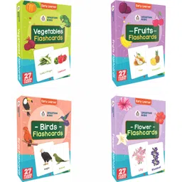 spartan kids Bird,Vegetables,Flower and Fruit Flash Cards For Kids(set of 4)-picture-24