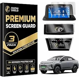 Spartan Shield {3 PACK Screen Guard For TATA CURVV EV 2024 || 7 INCH INFOTAINMENT + STEERING + AC PANEL PROTECTOR | Curvv.EV Creative Car Digital Display Accessories [Not Tempered Glass]-picture-18