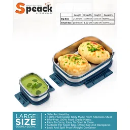 speack Steel Tiffin for Kid 2 Containers Lunch Box image 5
