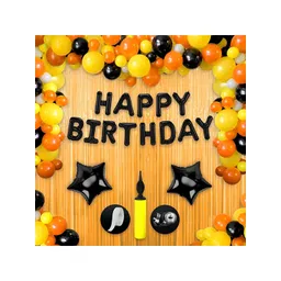 Special You 38 Pcs Black & Orange Birthday Decorations-picture-10