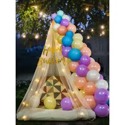 Special You 49 Pcs Purple & White Birthday Decor-picture-12