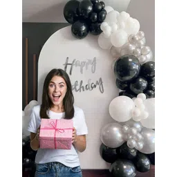 Special You 58 Pcs White & Black Theme Birthday Decor-picture-20