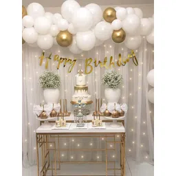 Special You White and GoldToned 69 Pieces Birthday Decor-picture-38
