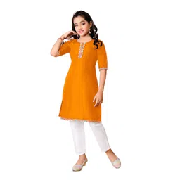 SPECKLESS Girls Embroidered Straight Kurta-picture-33