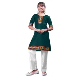 SPECKLESS Girls Embroidered Straight Kurta-picture-32