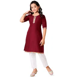 SPECKLESS Girls Embroidered Straight Kurta-picture-19
