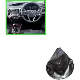 SPEDY Car Accessories for Car i20 1st,Old Automotive Parts, Antique Black PU & ABS Plastic Gear Shift Lever Cover Hyundai i20 Boot[22322]-picture-31