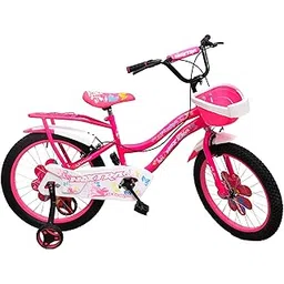 SPEED BIRD 20 - T New Flora Double Seat Carrier Tyre Tube (20 X 2.40) Bicycle for Girls Age Grope 5-10 Years90% Assemble (Flora Pink) (Pink) 20 Inches,Kids Bike-picture-10