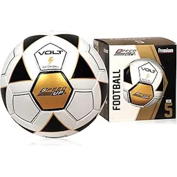 SPEED UP Volt Hand Stitched Professional Football Size 5 (White, Size 5)-image-2