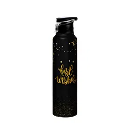 Speedex Black Single Stainless Steel Printed Water Bottle-picture-14