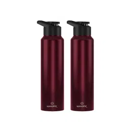 Speedex Maroon Set of 2 Stainless Steel Colourblocked Water Bottle-picture-40
