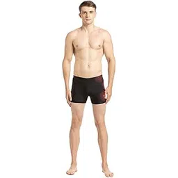 Mens Tech Placement Aquashort - Black & Phoenix Red-image-5