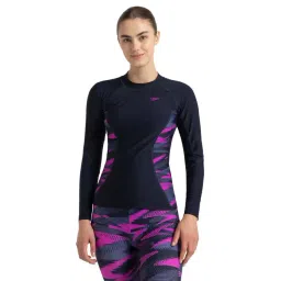 Speedo Blue Regular Fit Printed Sports T-Shirt-picture-42