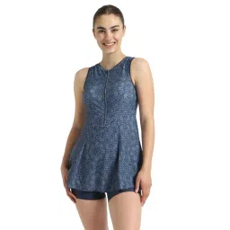 Speedo Blue Regular Fit Printed Swimsuit-picture-16