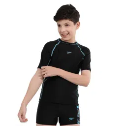 Speedo Kids Black Solid Swim T-Shirt-picture-17
