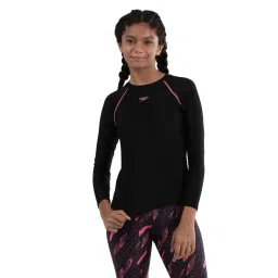 Speedo Kids Black Solid Swim Top-picture-37
