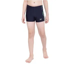 Speedo Kids Jelly Fish Panel Navy & Green Printed Shorts-picture-37