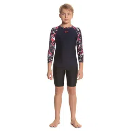 Speedo Kids Navy Solid Swimsuit-picture-42