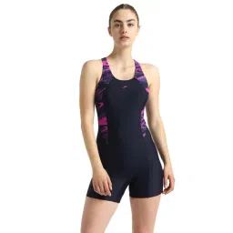 Speedo Navy Regular Fit Printed Swimsuit-picture-23