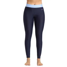 Speedo Navy Self Pattern Swim Leggings-picture-12