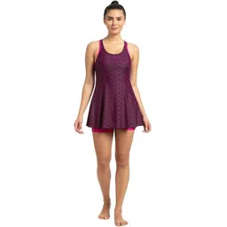 speedo Swimdress With Boyleg - Endurance10 Boomstar Printed Women Swim-dress Pink Swimsuit-picture-11